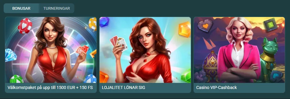Utländska casinon med bonusar och live casino